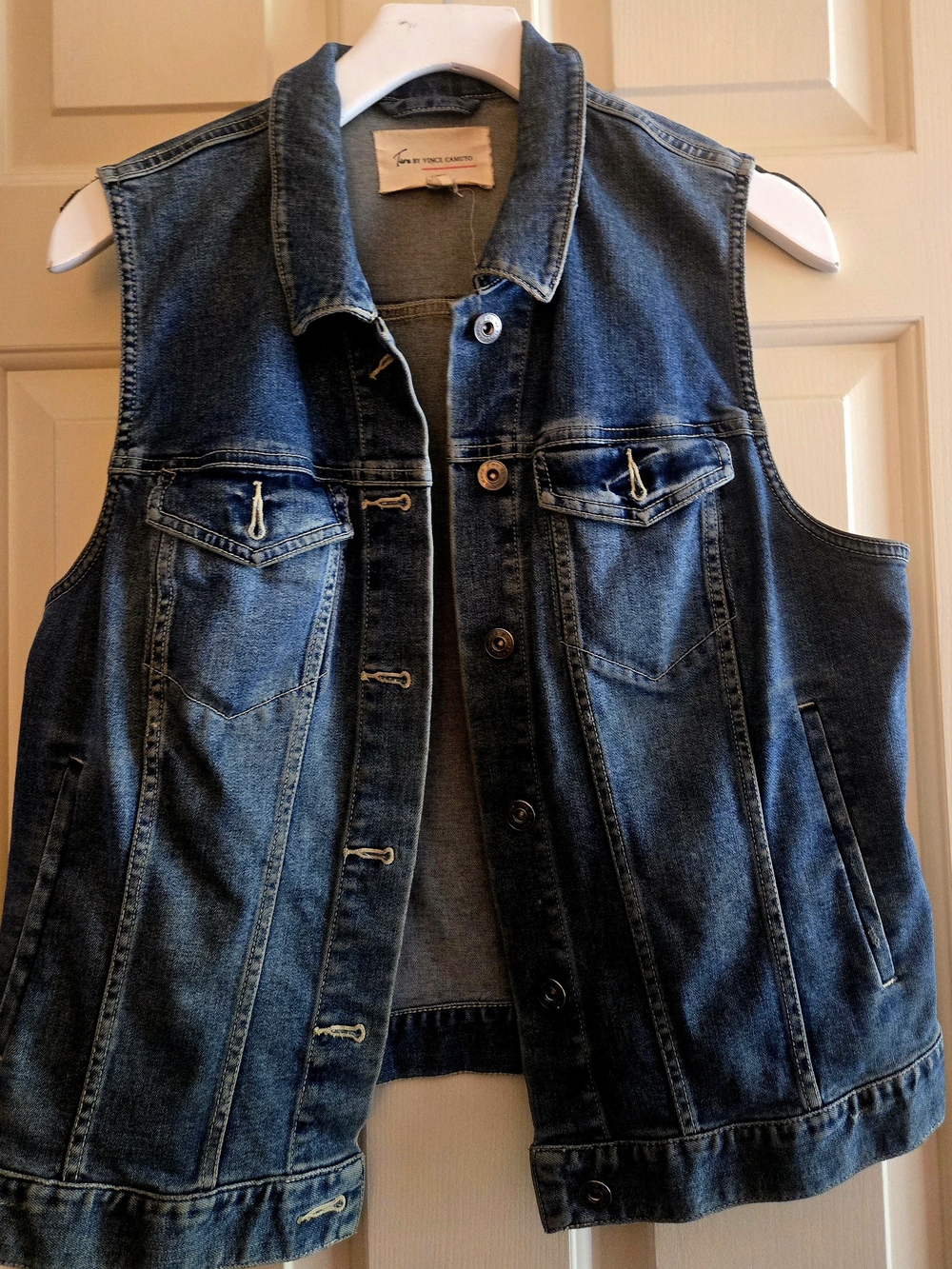 Vince Camuto Dark Blue Denim Vest